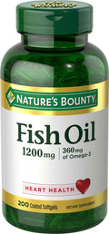 Nature's Bounty Fish Oil, Supports Heart Health, 1200 Mg, 360mg Omega-3, 200