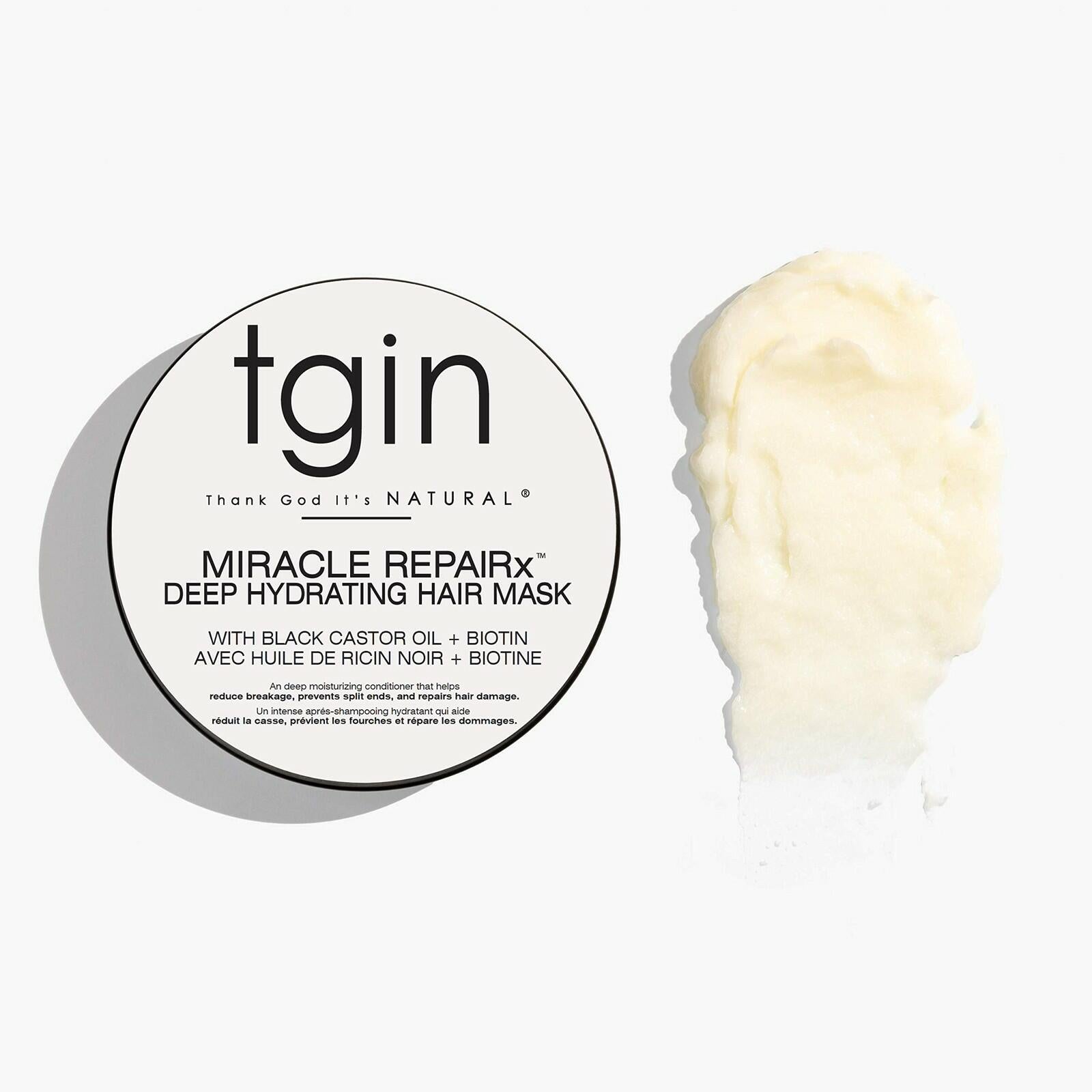 tgin Miracle RepaiRx Deep Hydrating Hair Mask for Curly, Coily and Wavy Hair,