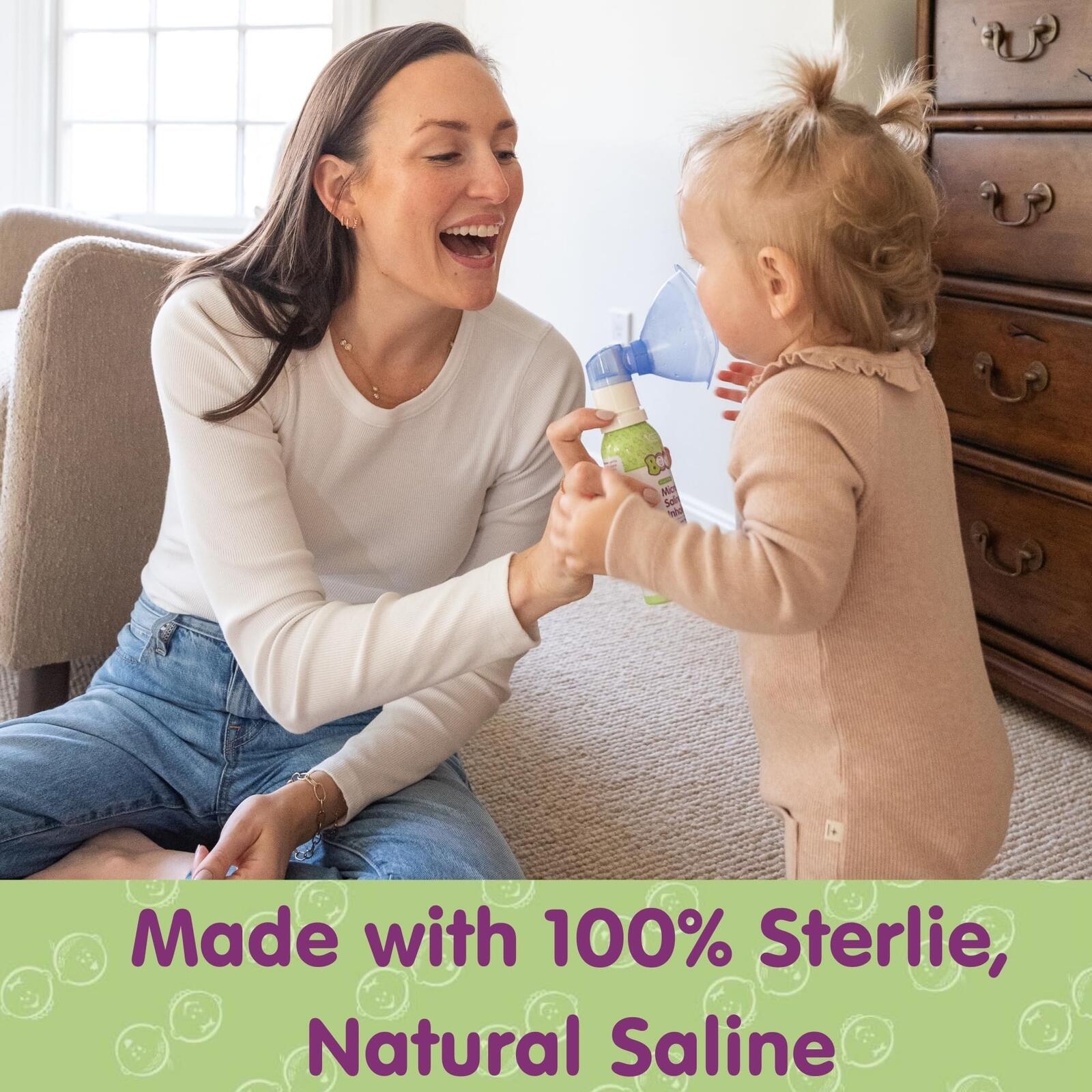 Boogie Micro-Mist Saline Inhaler, Baby Nose Congestion Relief, Nasal Spray for