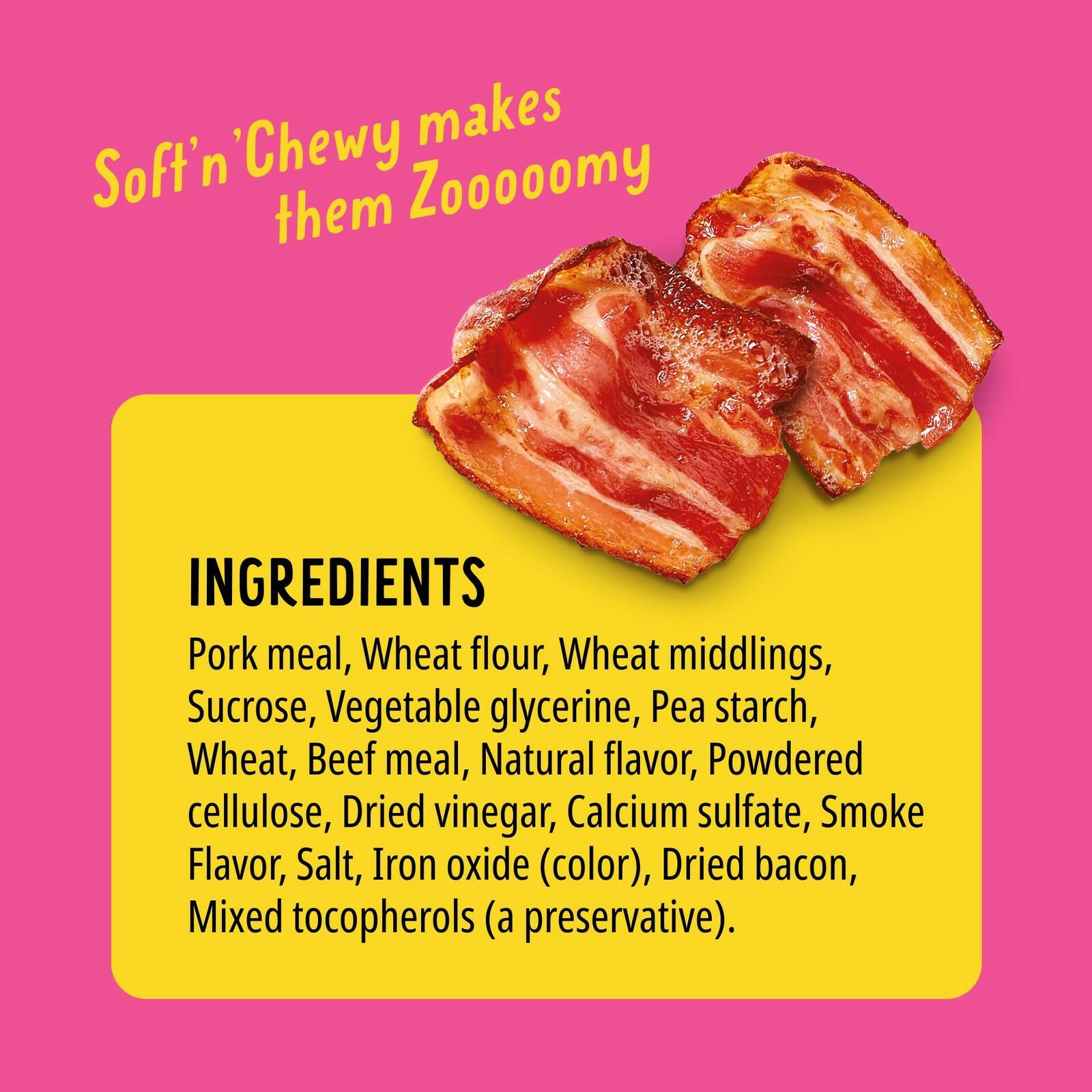 Bonkers Zoomers Soft & Chewy Smoky Bacon Flavor Dog Treats, Training Treats or