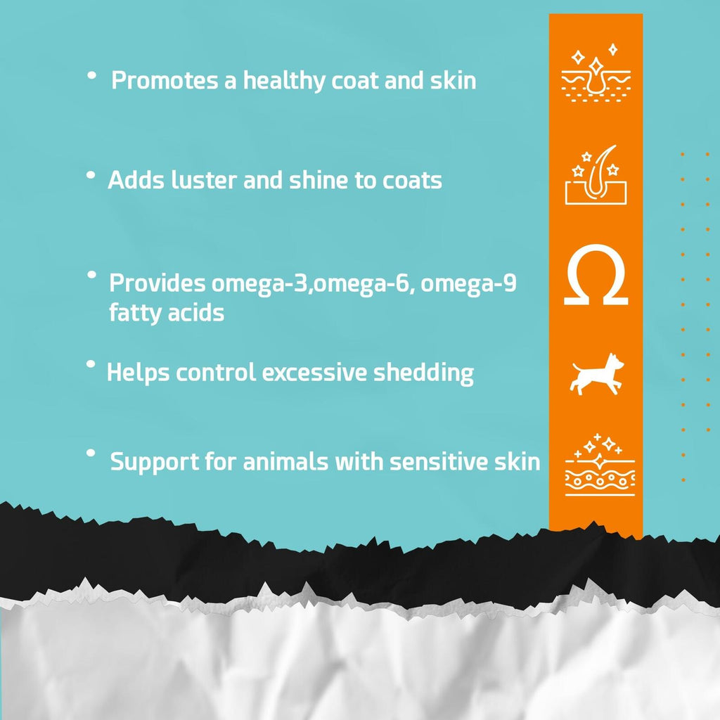 PointPet Omega-3, 6 & 9, 120 Count - Skin & Coat Support Soft Bites - EPA, Fish