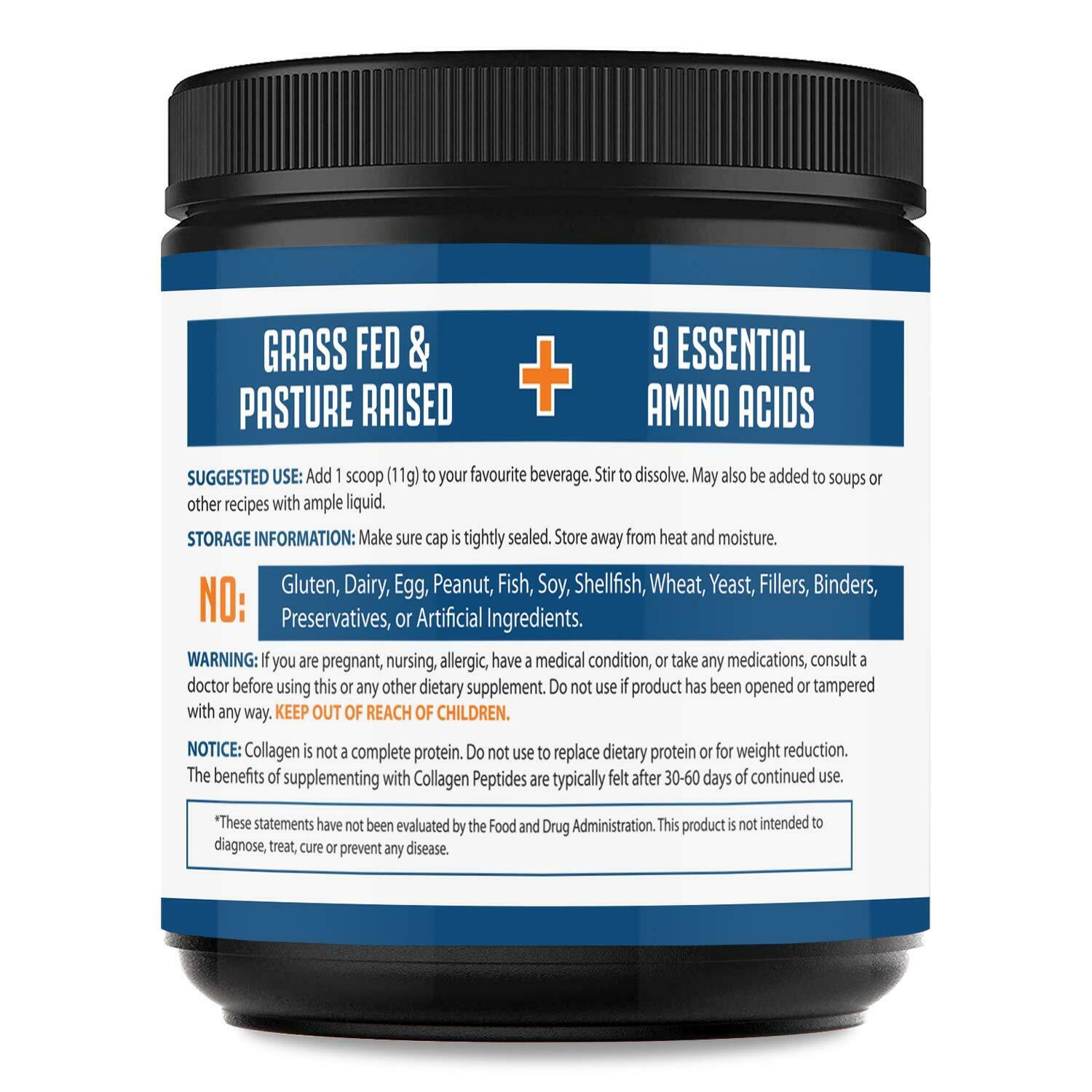 Collagen Peptides Protein Powder, Keto & Paleo Friendly, Hydrolyzed, Pasture