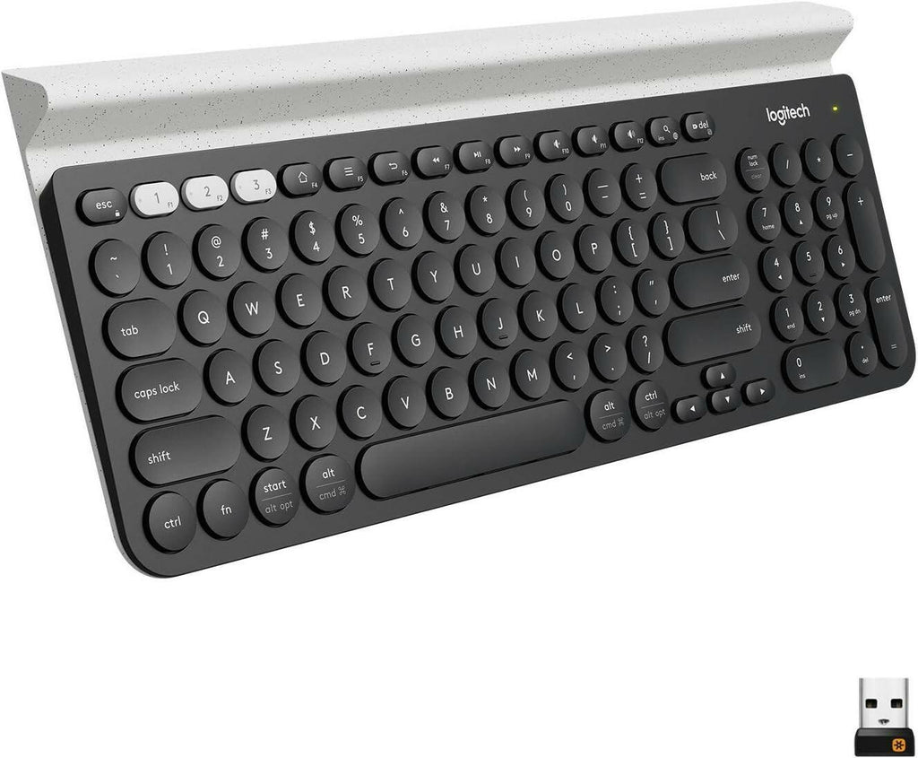 Logitech K780 Multi-Device Wireless Keyboard White Speckles Bluetooth USB