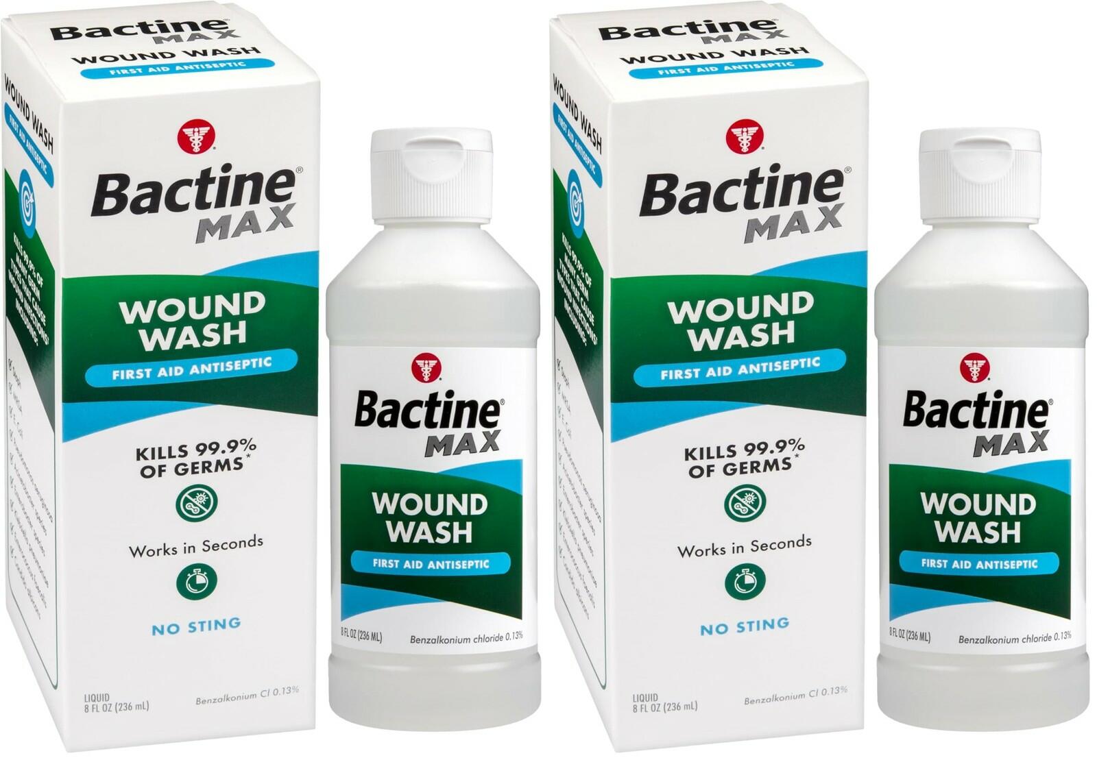 Bactine MAX First Aid Antiseptic Wound Wash, Kills 99.9% of Germs* from Minor