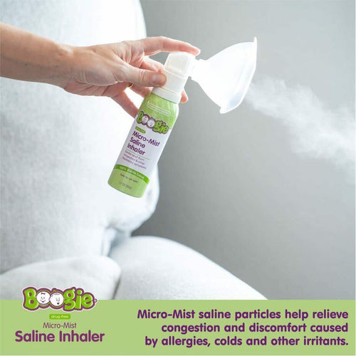 Boogie Micro-Mist Saline Inhaler, Baby Nose Congestion Relief, Nasal Spray for
