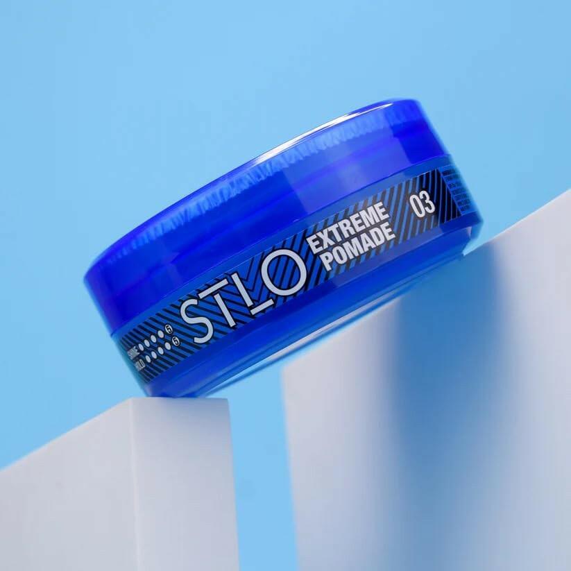 STLO Pomade High Shine - Medium Hold - Hair Styling Cream for Frizz Control and