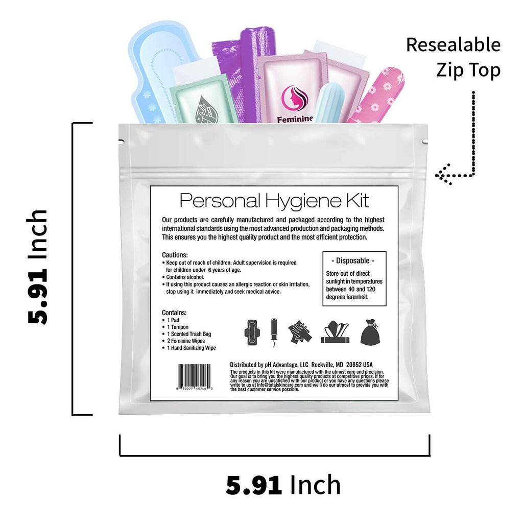 Menstrual Kit All-in-One | Convenience on The Go | Single Period Kit Pack for