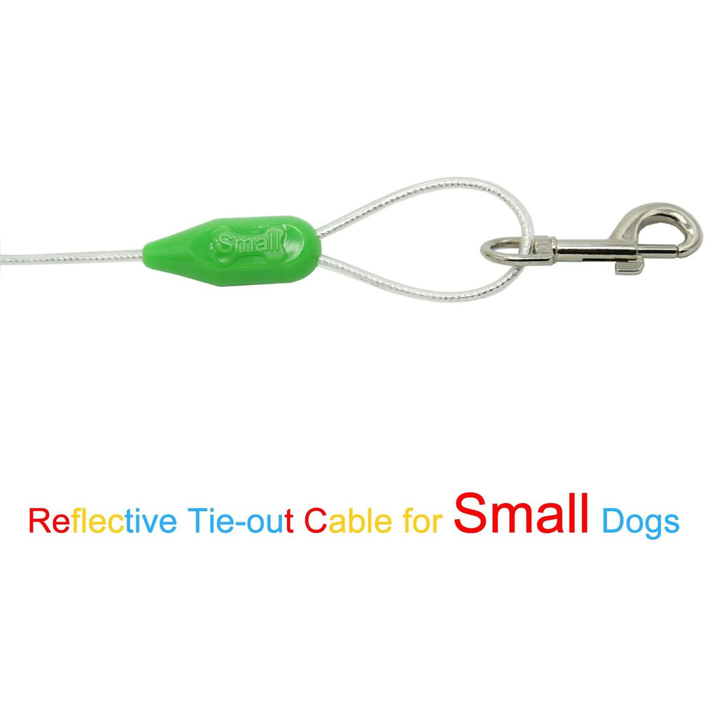 Petest 30ft Reflective Tie-Out Cable for Large Dogs Up to 90 Pounds