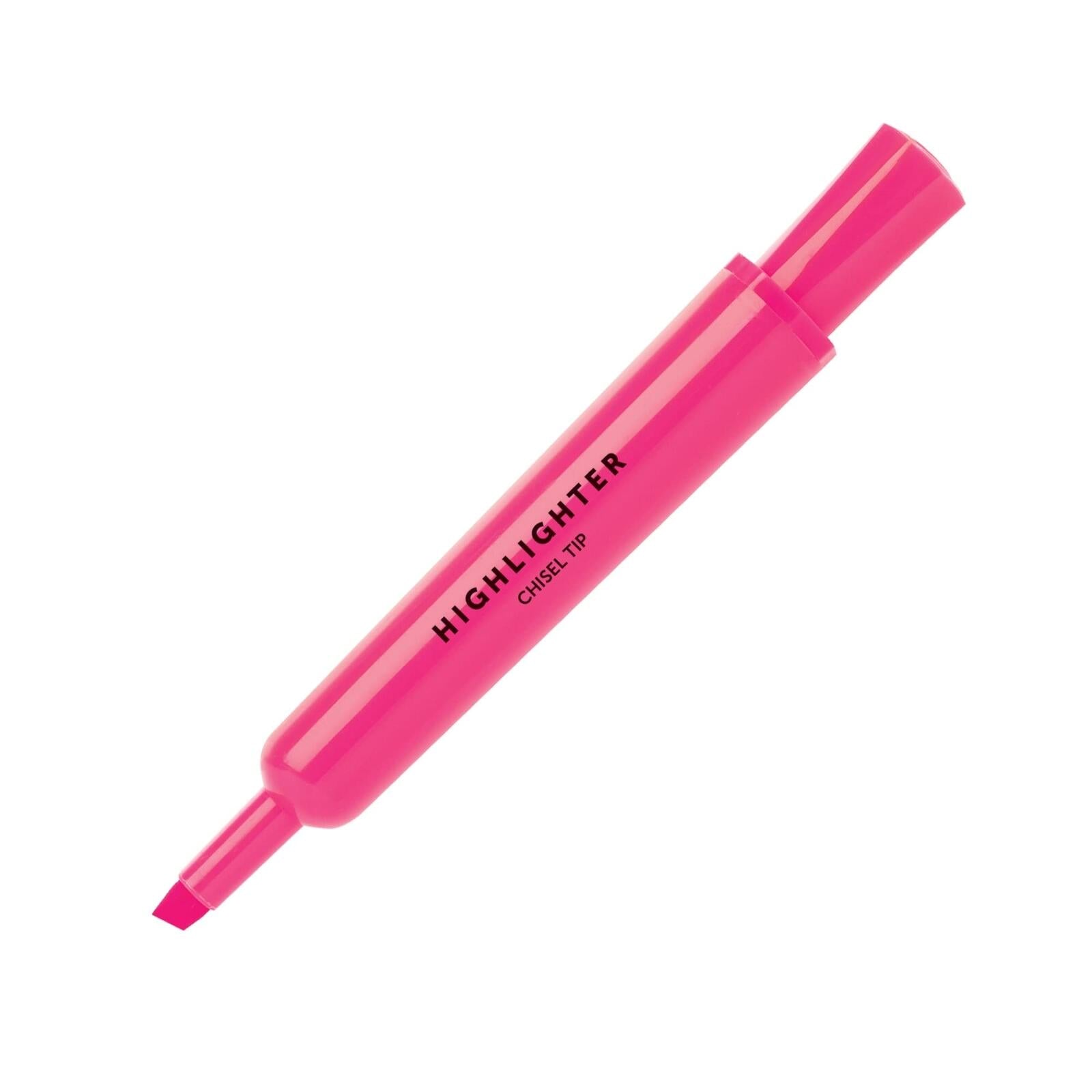 Office Depot Chisel-Tip Highlighter, 100% Recycled Plastic, Fluorescent Pink,