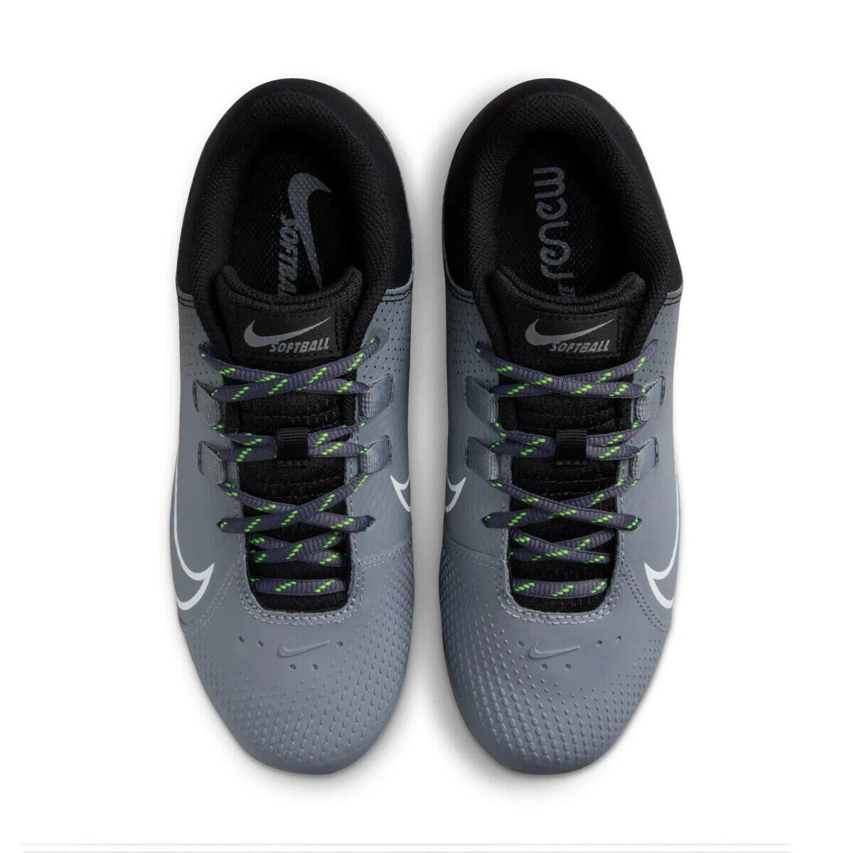 Nike Women's Hyperdiamond 4 Pro Metal Softball Cleats, Black/White/Grey, Sz-9.5