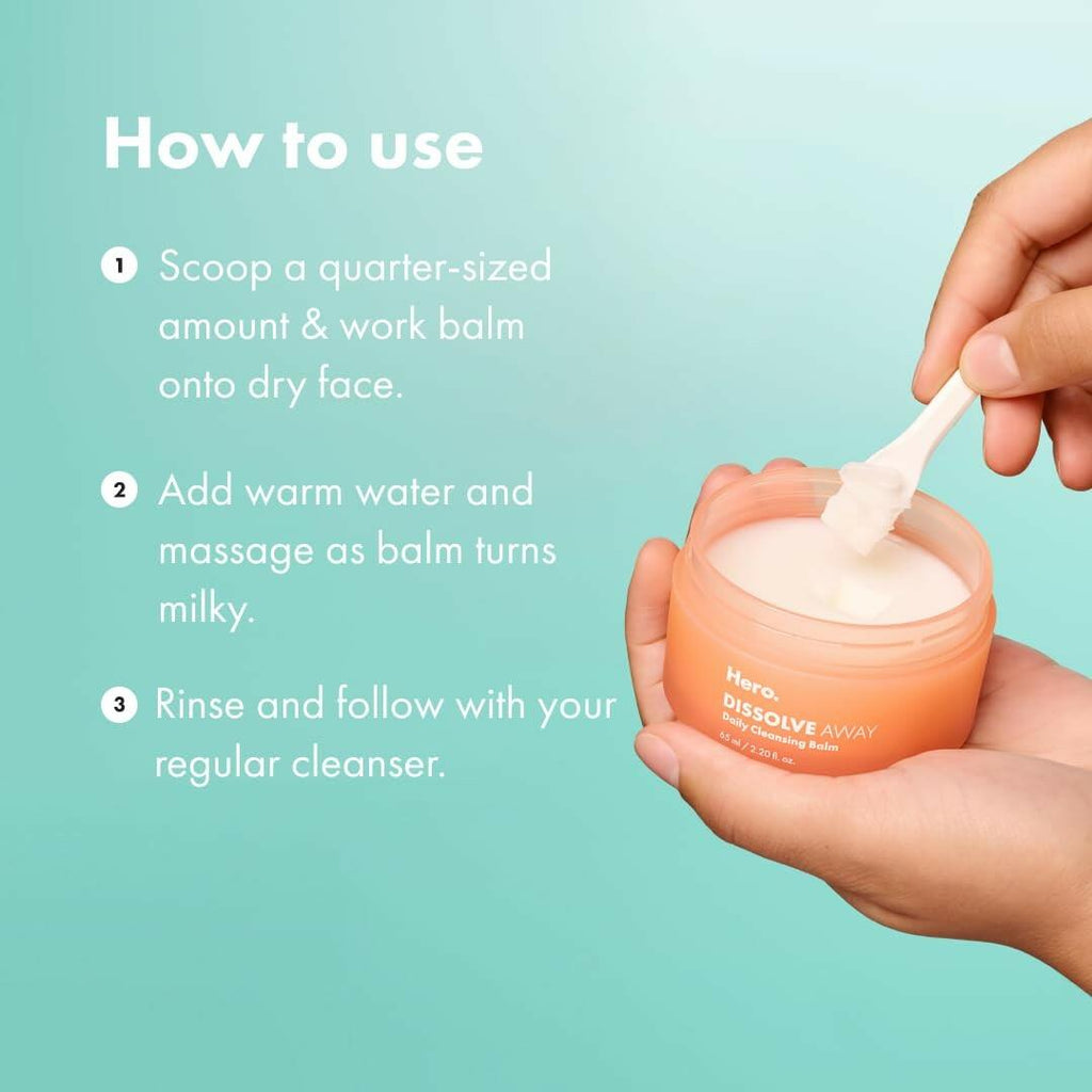 HERO COSMETICS Dissolve Away Daily Cleansing Balm - Helps Remove Makeup and