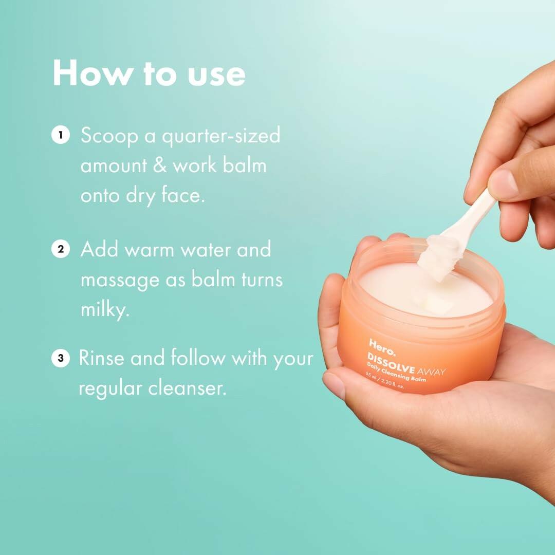 HERO COSMETICS Dissolve Away Daily Cleansing Balm - Helps Remove Makeup and