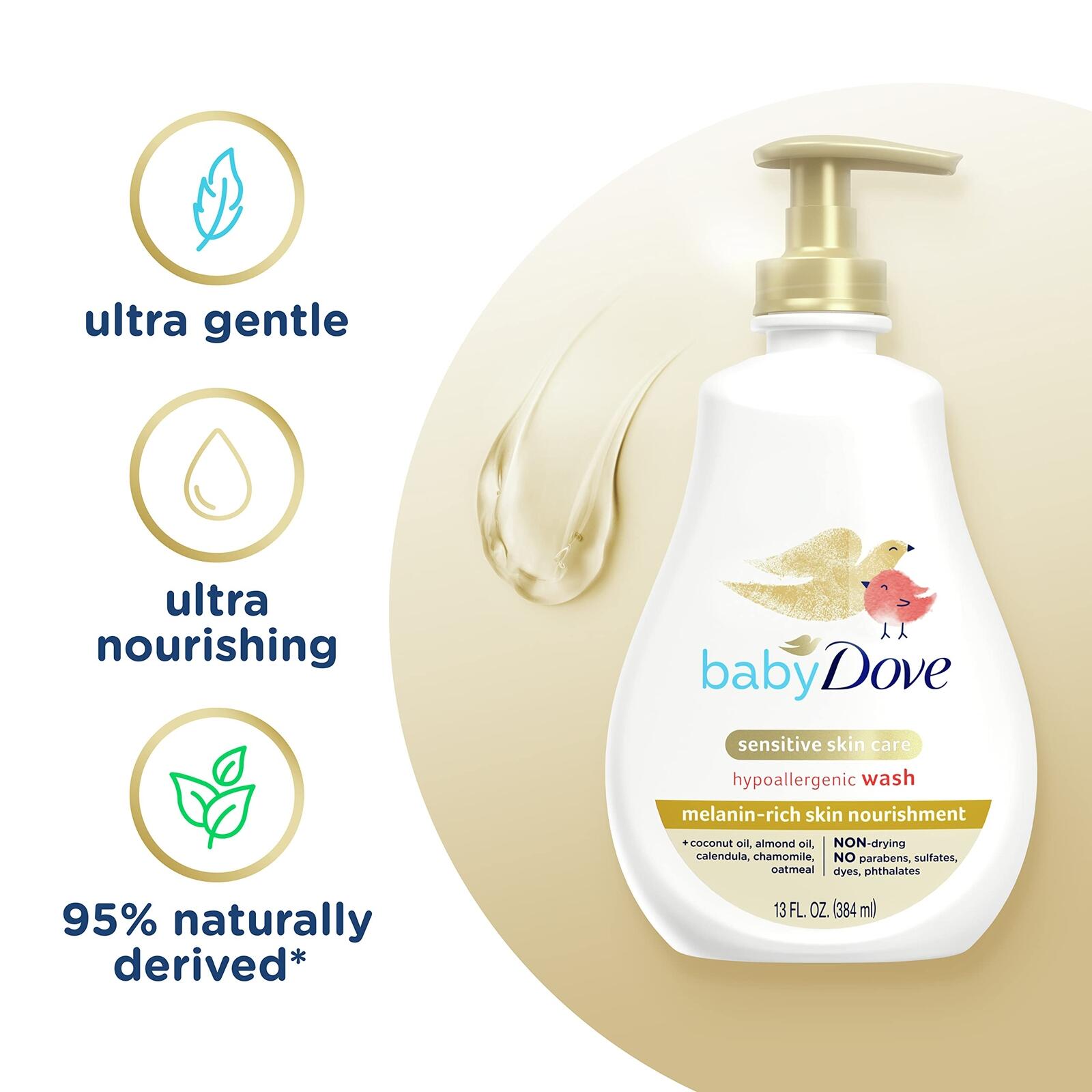 Baby Dove Sensitive Baby Wash For Baby Bath Time Melanin-rich Skin Nourishment