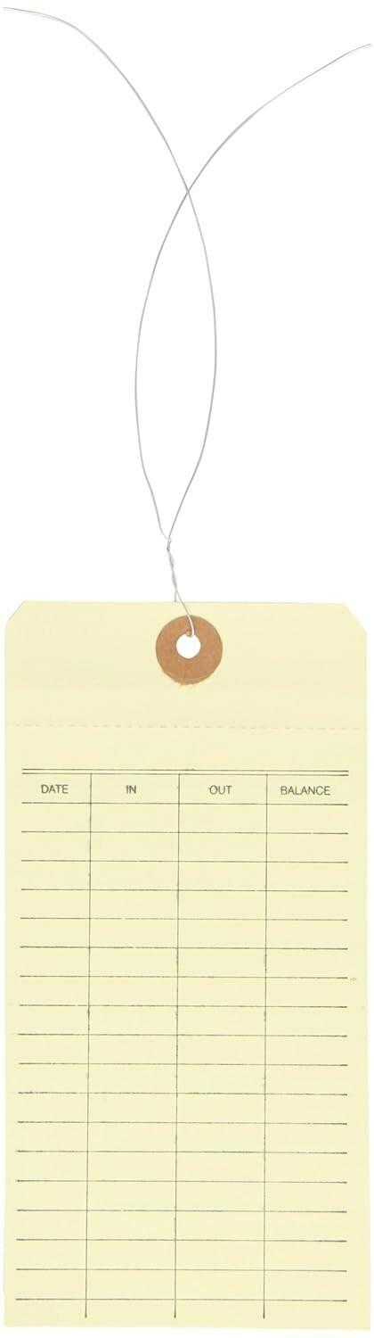 Aviditi Inventory Tags #8 6-1/4" x 3-1/8" Wired Carbonless 3500-3999 Case 500