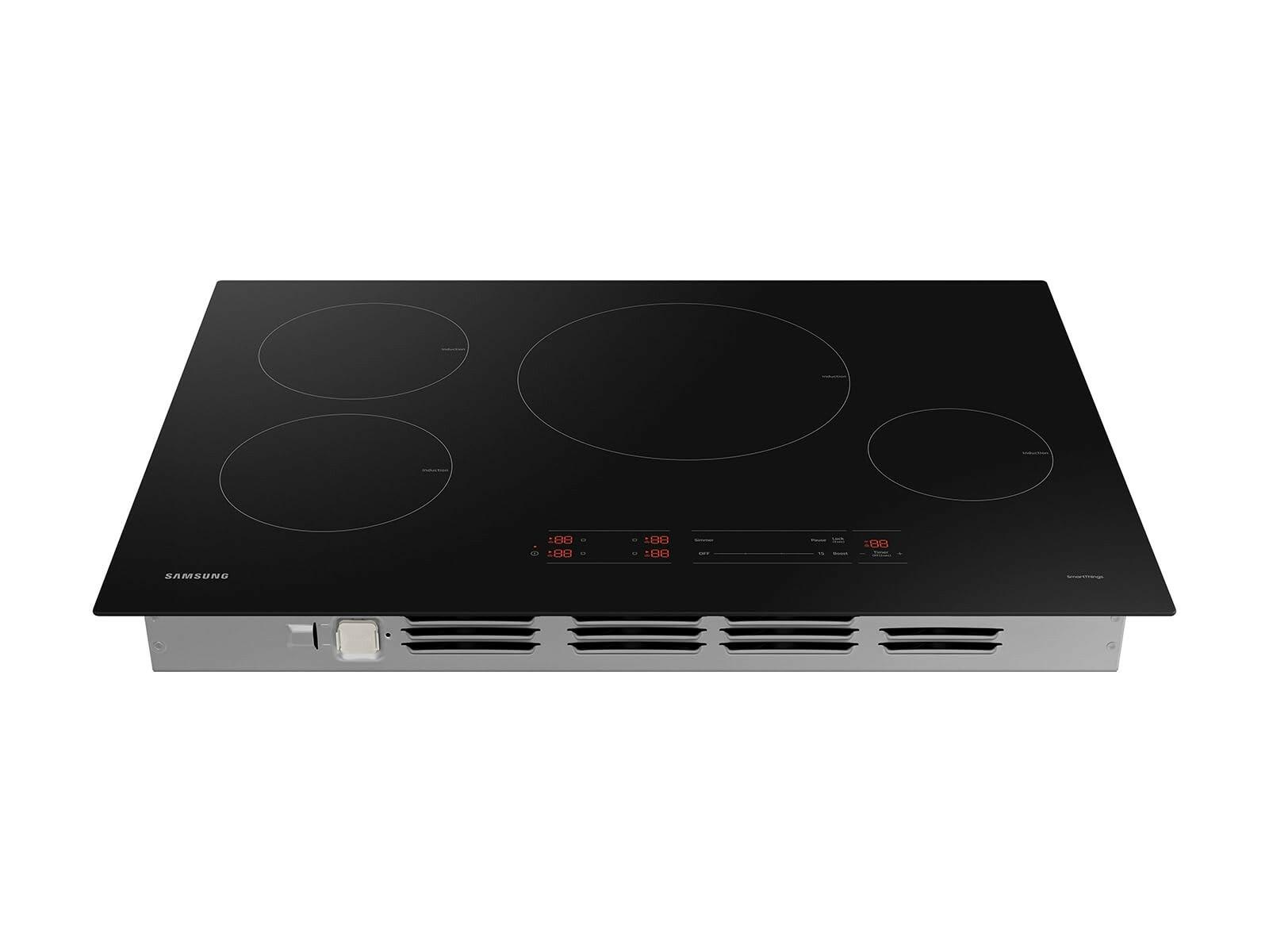 SAMSUNG 30" Built In Smart Induction Cooktop with Wi-Fi, 4 Elements, Black,