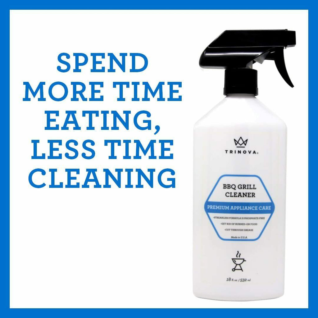 TriNova BBQ Grill Cleaning Spray - Degreaser Cleaning Solution For Grates On