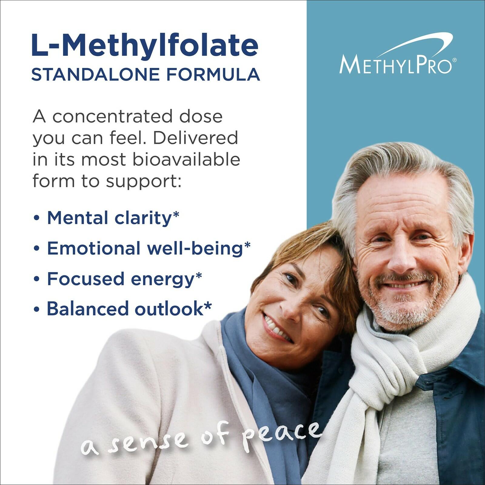 MethylPro L-Methylfolate 7.5 mg - Supports a Healthy Mindset - Active Folate for