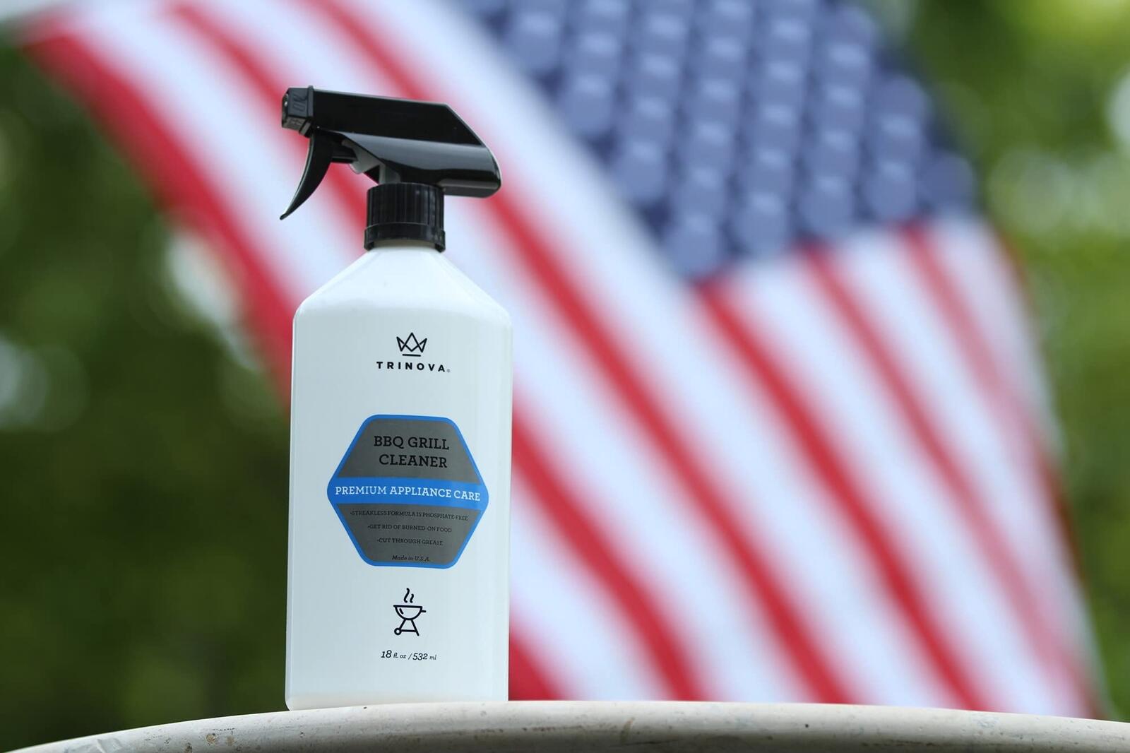TriNova BBQ Grill Cleaning Spray - Degreaser Cleaning Solution For Grates On