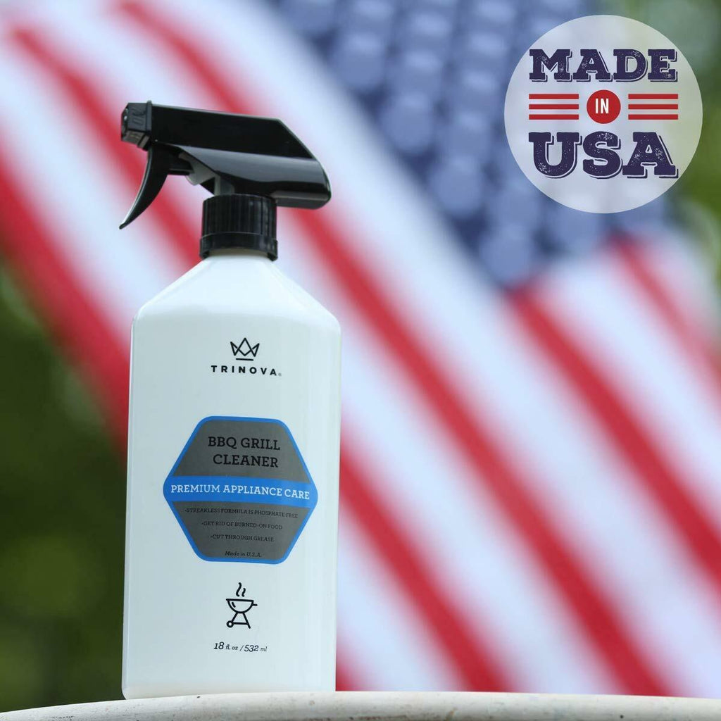 TriNova BBQ Grill Cleaning Spray - Degreaser Cleaning Solution For Grates On