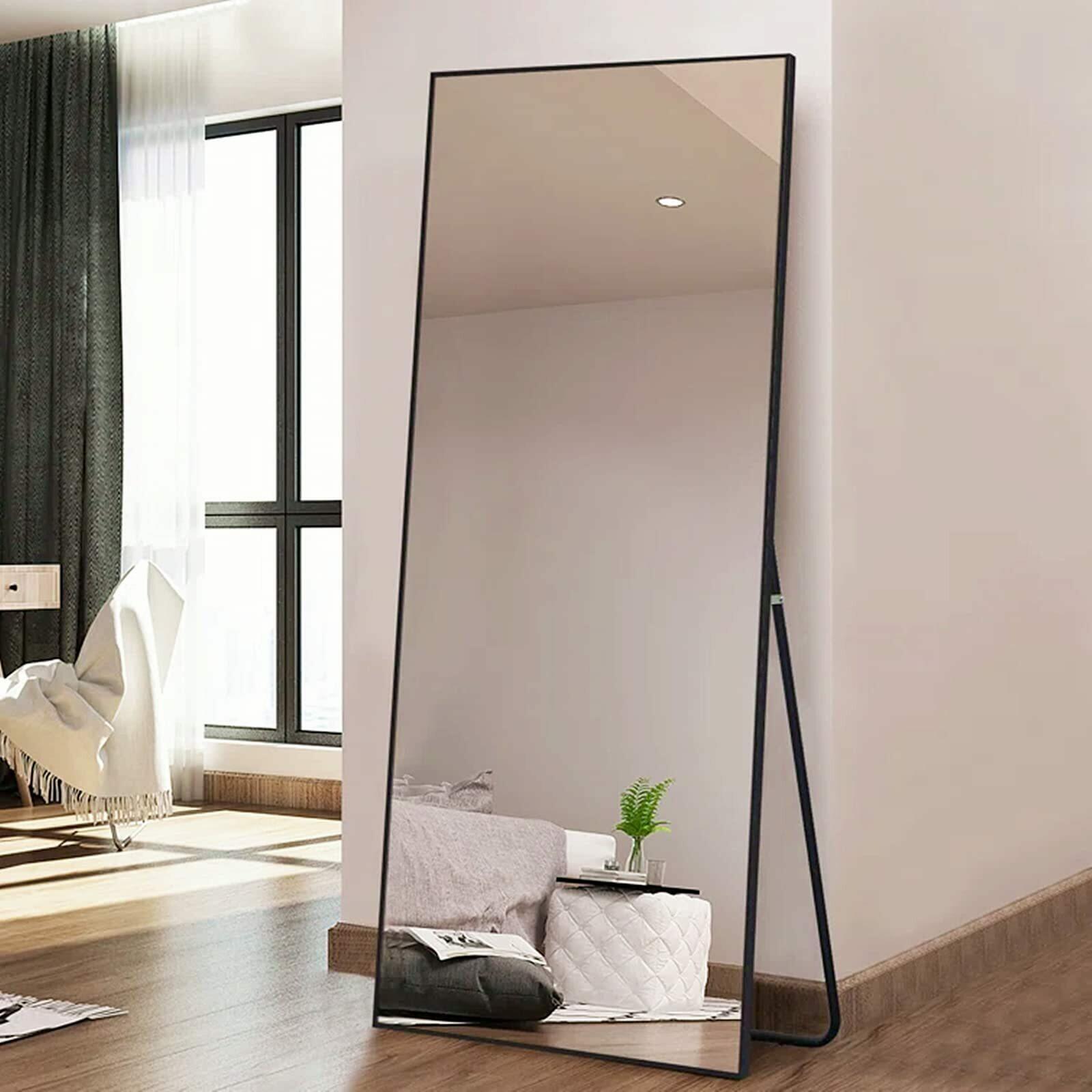 PexFix Full Length Mirror 64''×21'' Full Body Mirror with Thin Aluminum Alloy