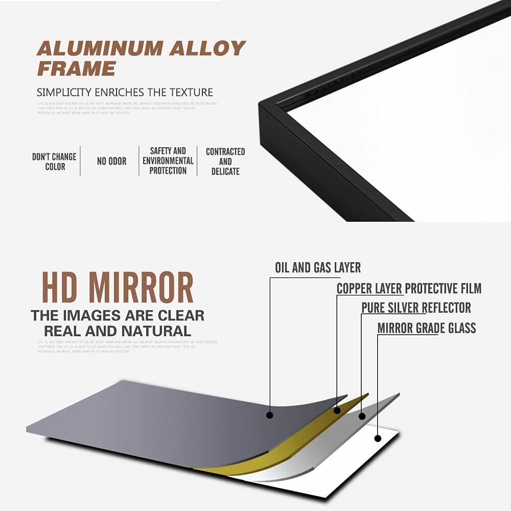 PexFix Full Length Mirror 64''×21'' Full Body Mirror with Thin Aluminum Alloy
