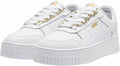 PUMA Women's Carina Street Shoes Sneaker, White-White-Metallic Gold, 9