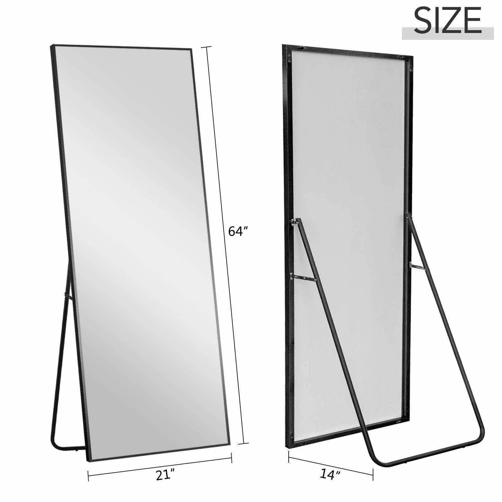 PexFix Full Length Mirror 64''×21'' Full Body Mirror with Thin Aluminum Alloy