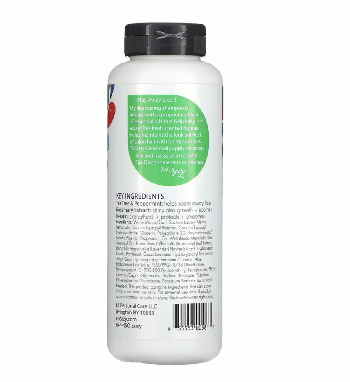 SoCozy Boo! Lice Scaring Shampoo For Kids Hair, Effective Lice Treatment (10.5