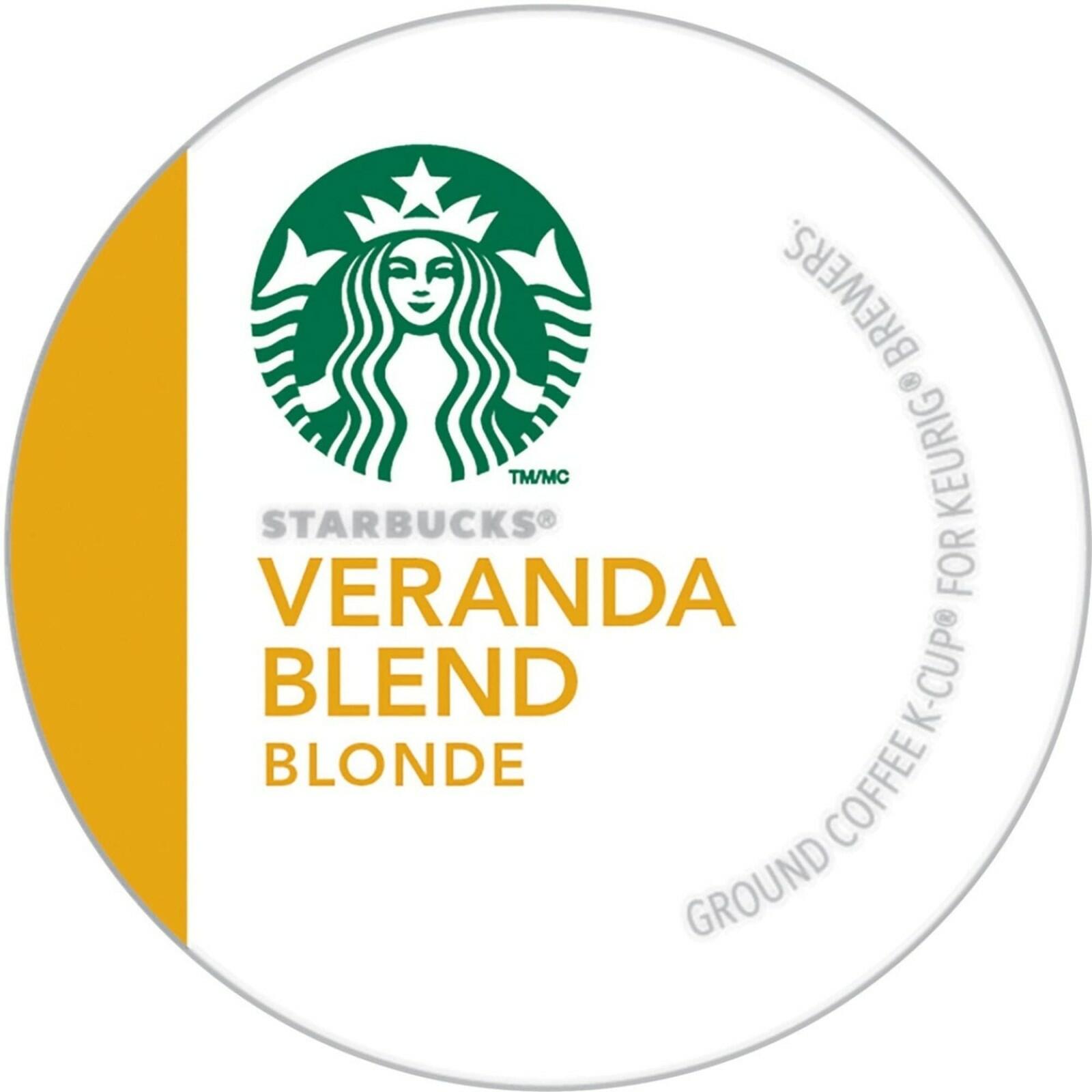 Starbucks K-Cup Coffee Pods, Starbucks Blonde Roast Coffee, Veranda Blend For