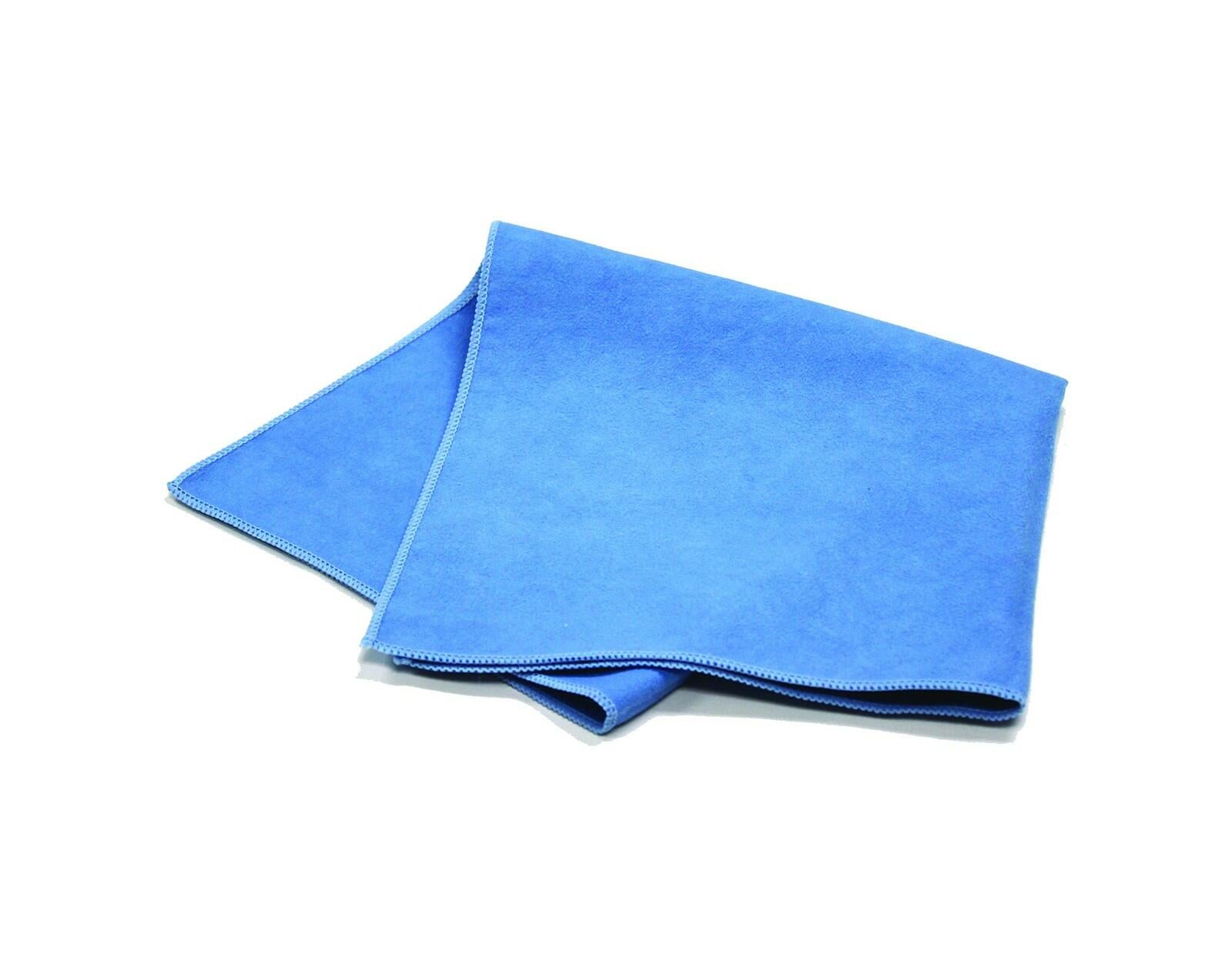 Arkwright Microfiber Suede Glass Cleaning Cloths 6 Pack (16 x 16 in, Blue)