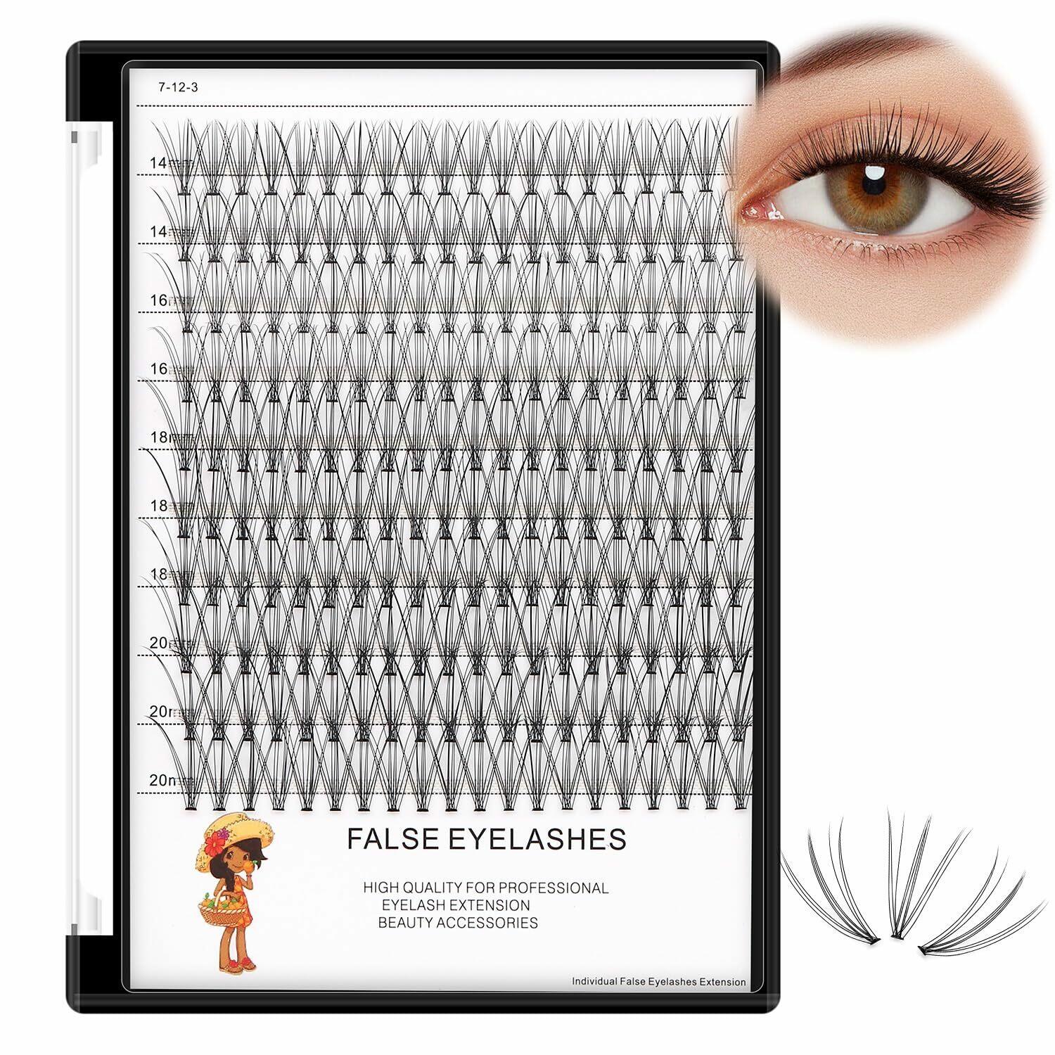 Bodermincer Large Box 200pcs 10D, 8-10-12-14mm Mixed Professional Makeup