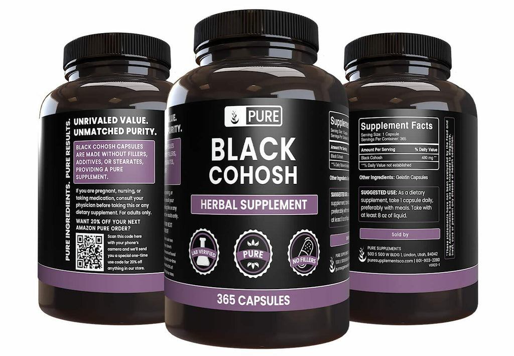 Pure Original Ingredients Black Cohosh (365 Capsules) No Magnesium Or Rice