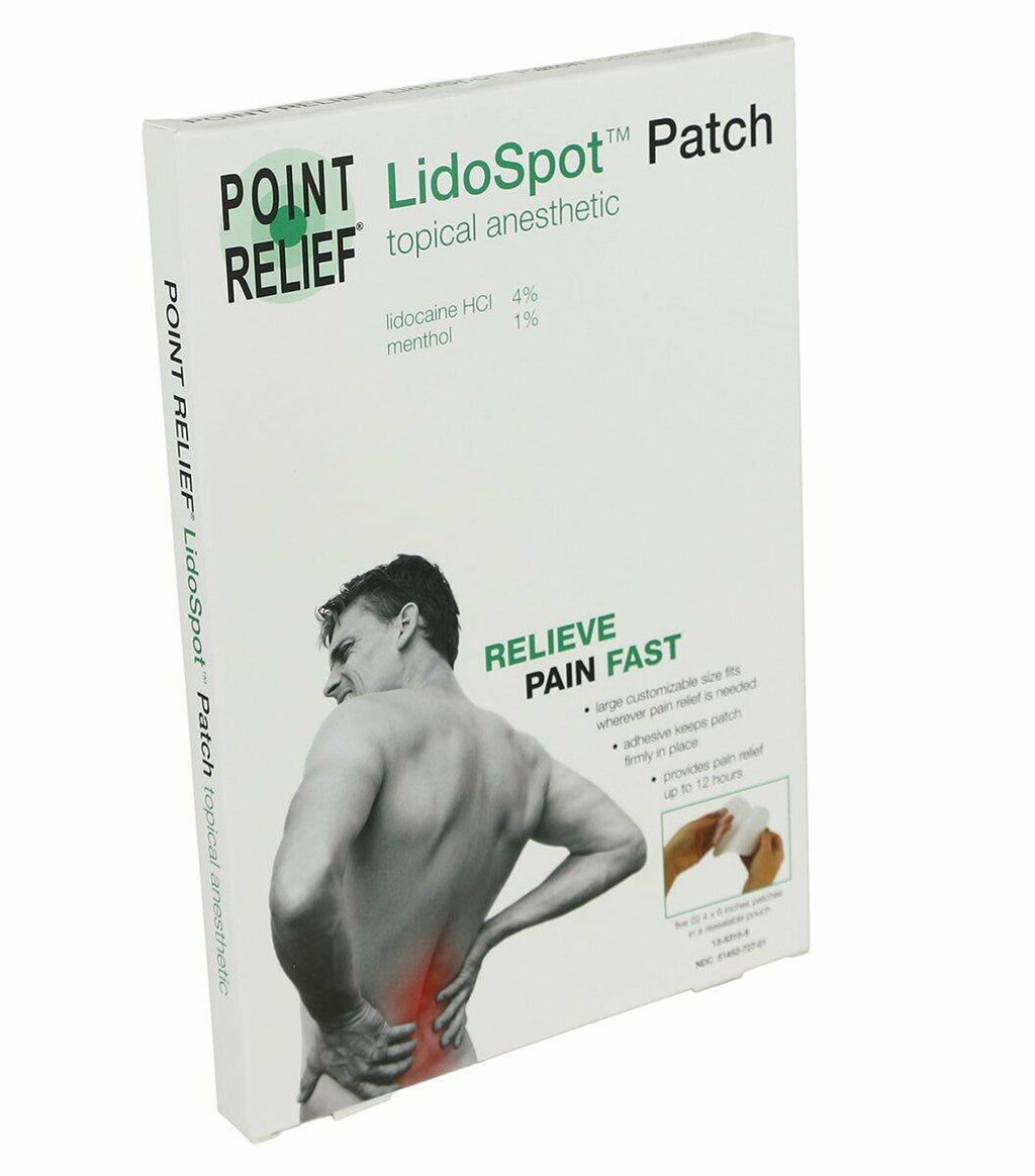 Point Relief 13-5310-5 LidoSpot Pain Relieving Patch, Universal Size, 6" Length,