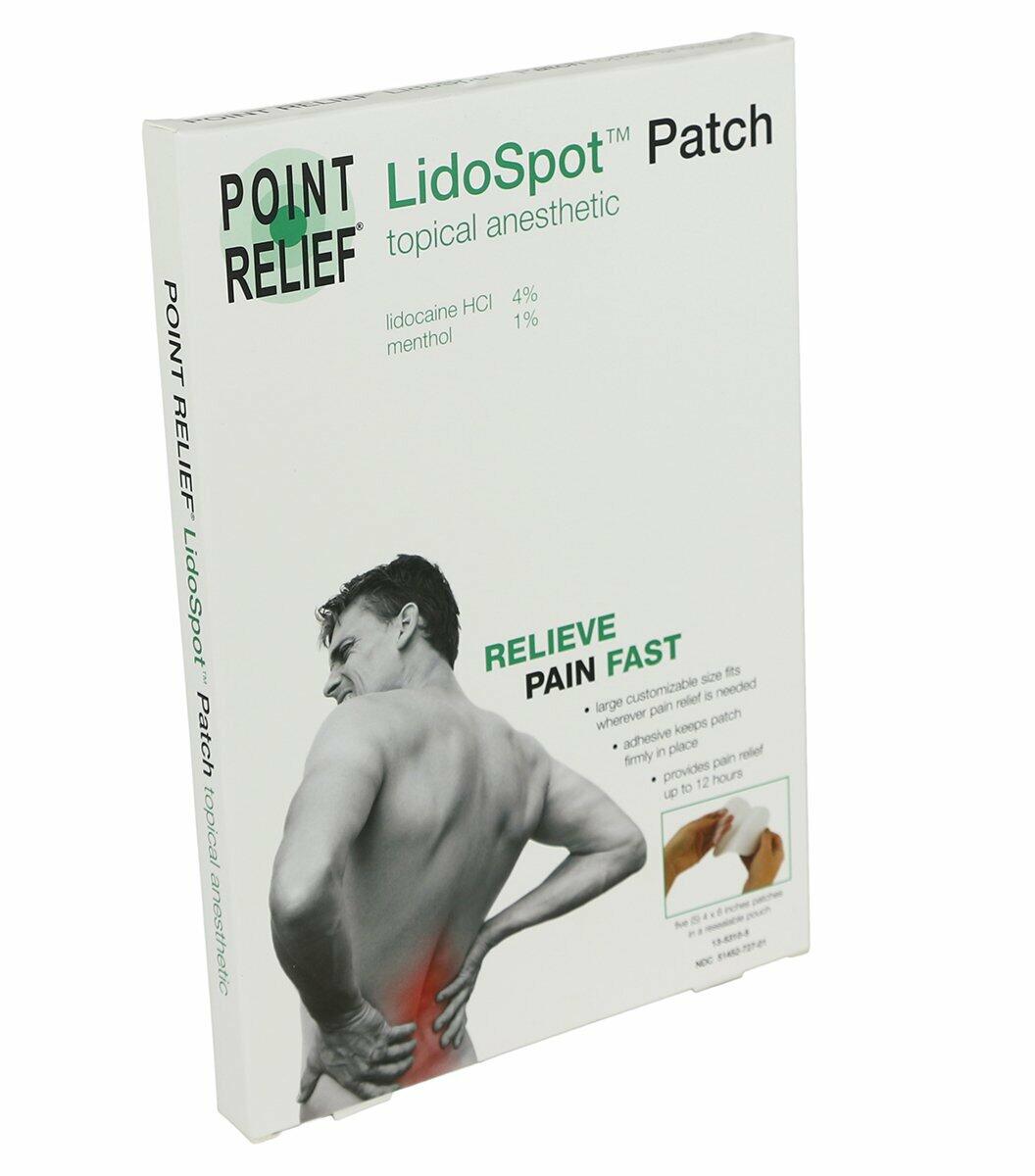 Point Relief 13-5310-5 LidoSpot Pain Relieving Patch, Universal Size, 6" Length,