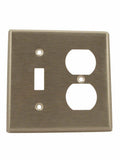 Leviton 84005 2-Gang 1-Toggle 1-Duplex Device Combination Wallplate, Standard