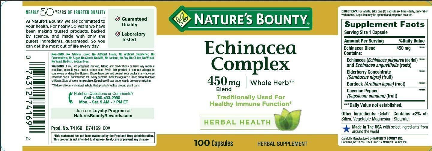 Echinacea Complex by Nature's Bounty, Herbal Supplement, Supports Immune Health,