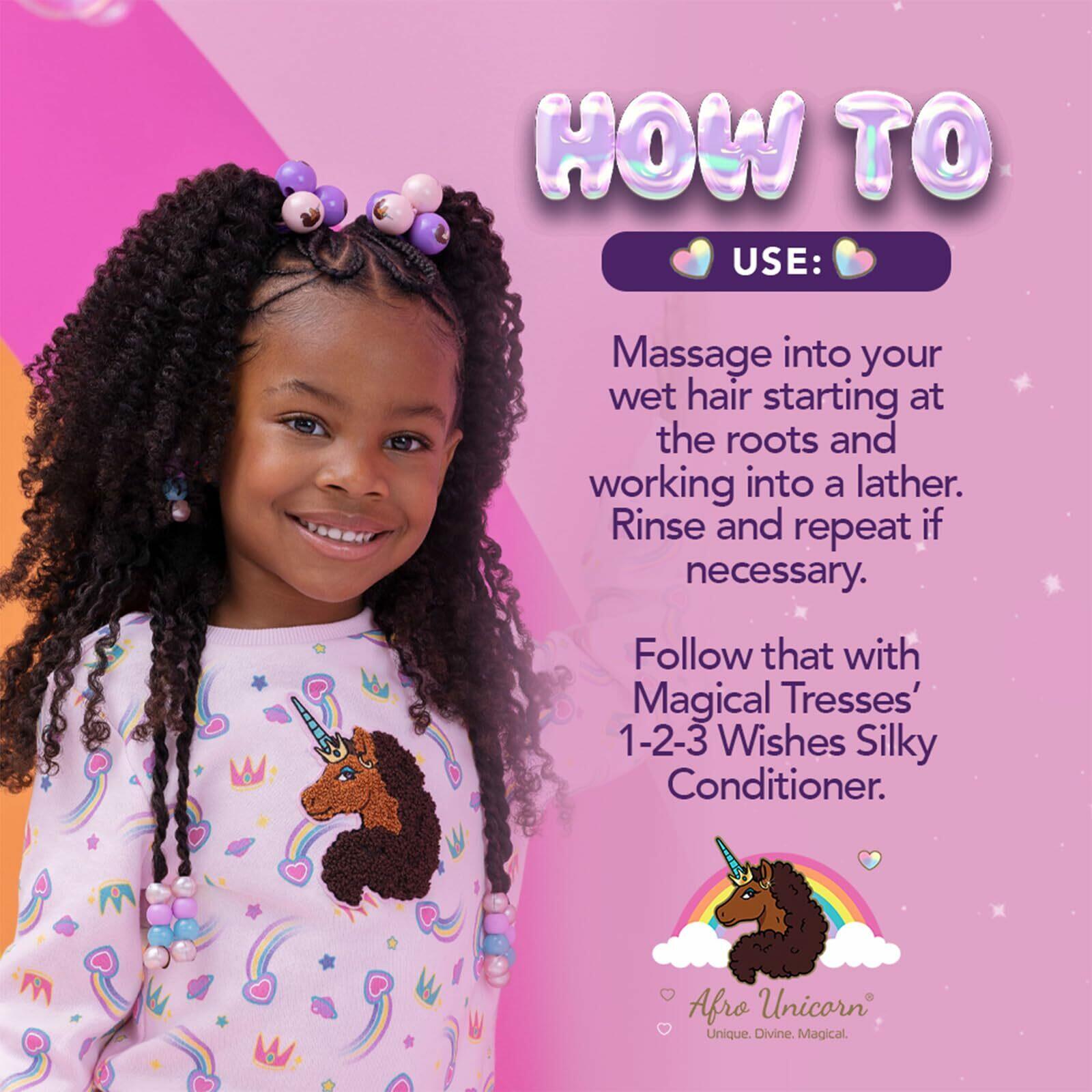 MAGICAL TRESSES Afro Unicorn Wavy, Coily, and Curly Hair Shampoo - Defining,