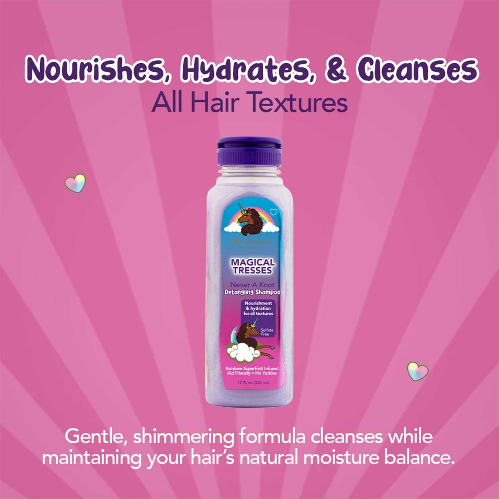 MAGICAL TRESSES Afro Unicorn Wavy, Coily, and Curly Hair Shampoo - Defining,