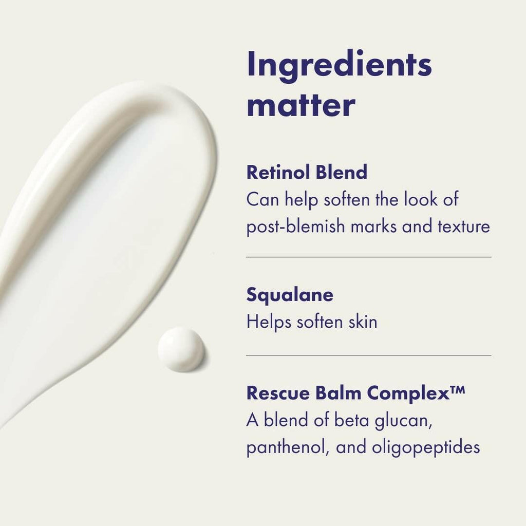 Rescue Retinol Nighttime Renewing Cream - Helps With the Look of Uneven Texture