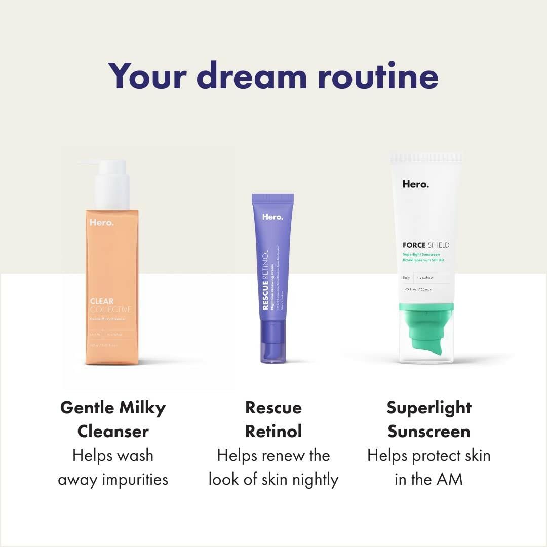Rescue Retinol Nighttime Renewing Cream - Helps With the Look of Uneven Texture