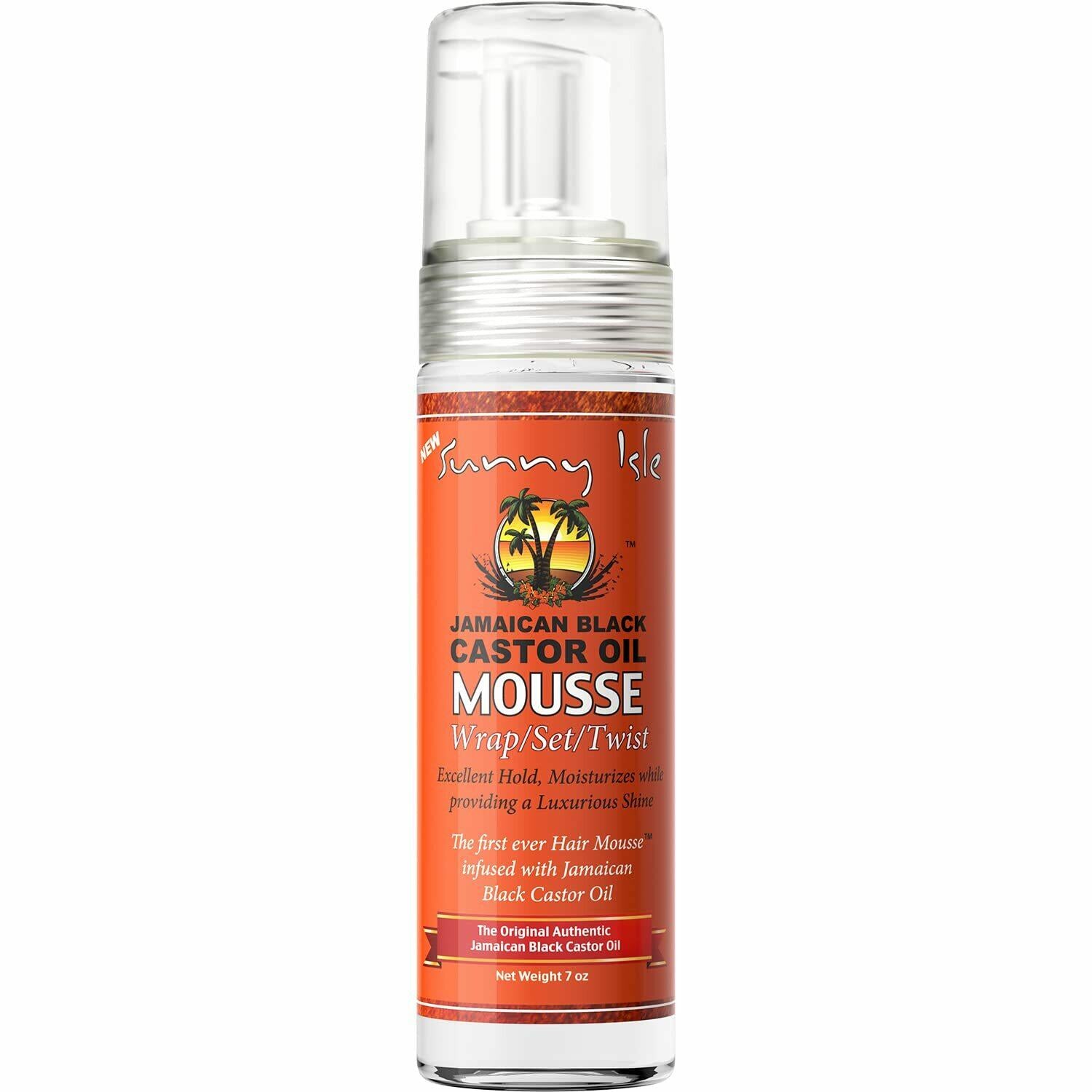 Sunny Isle Jamaican Black Castor Oil Mousse Wrap Set Twist 7oz | Excellent Hold,