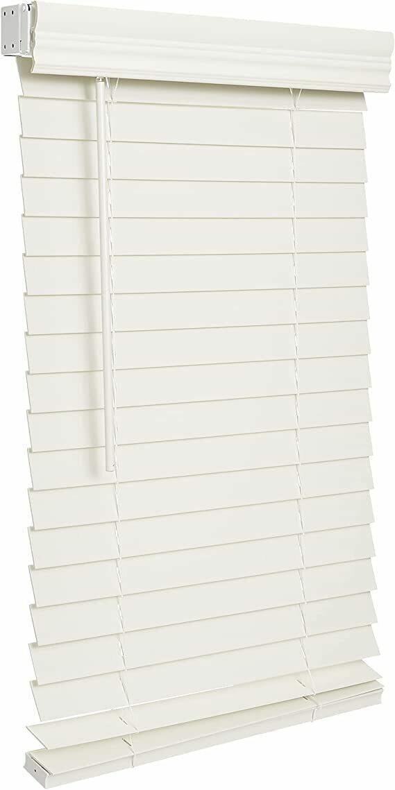 LOTUS & WINDOWARE Cordless 2-inchFaux Wood Blind 63" Wide x 36" Long,(Soft