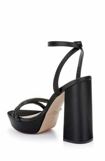 Jewel Badgley Mischka Rochel Platform Block Heel with Gemstone Embellished