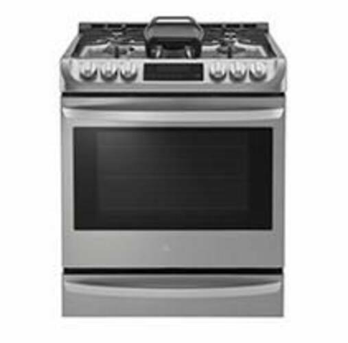 LG - SIGNATURE 7.3 Cu. Ft. Smart Slide-In Double Oven Dual Fuel Damaged Glass