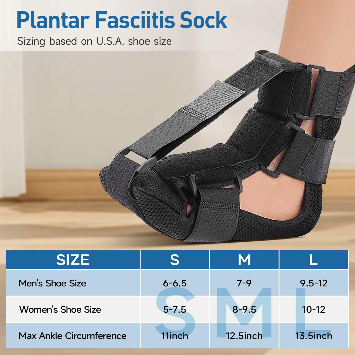Night Splint for Plantar Fasciitis For Women Men, Achilles Tendonitis Brace with