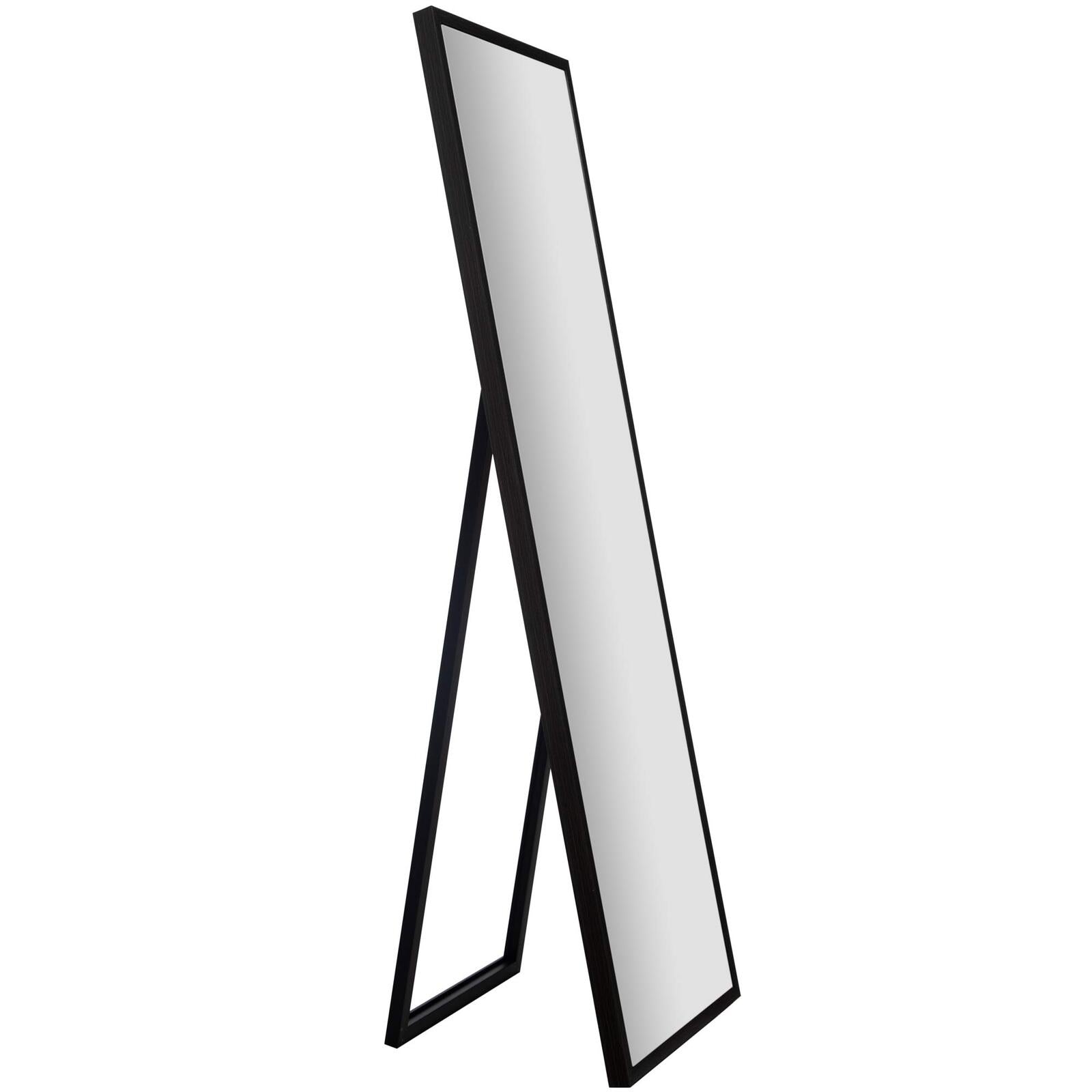 Everly Hart Collection 17.5" x 58" Framed Black Floor Free Standing Mirror wi...