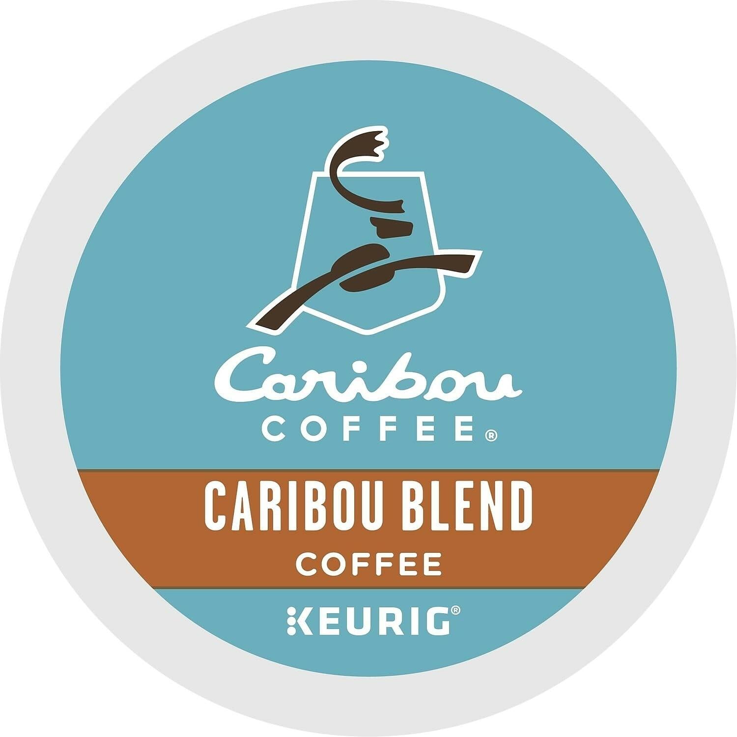 Caribou Coffee Caribou Blend, Single Serve Coffee K-Cup Pod, Medium Roast,