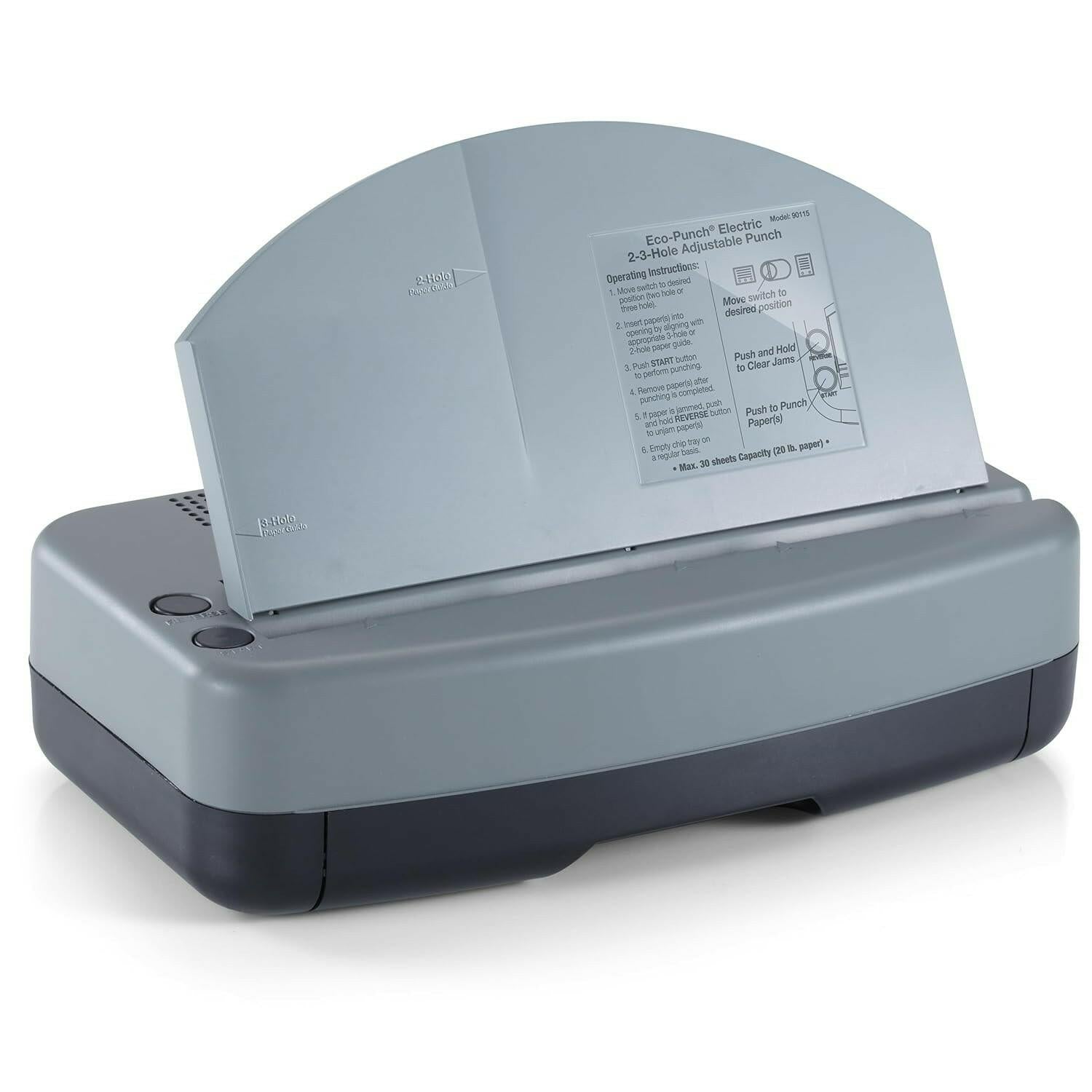 Officemate Electric 2-3 Hole Punch, Adjustable Desktop Eco-Punch, 30-Sheet Capac