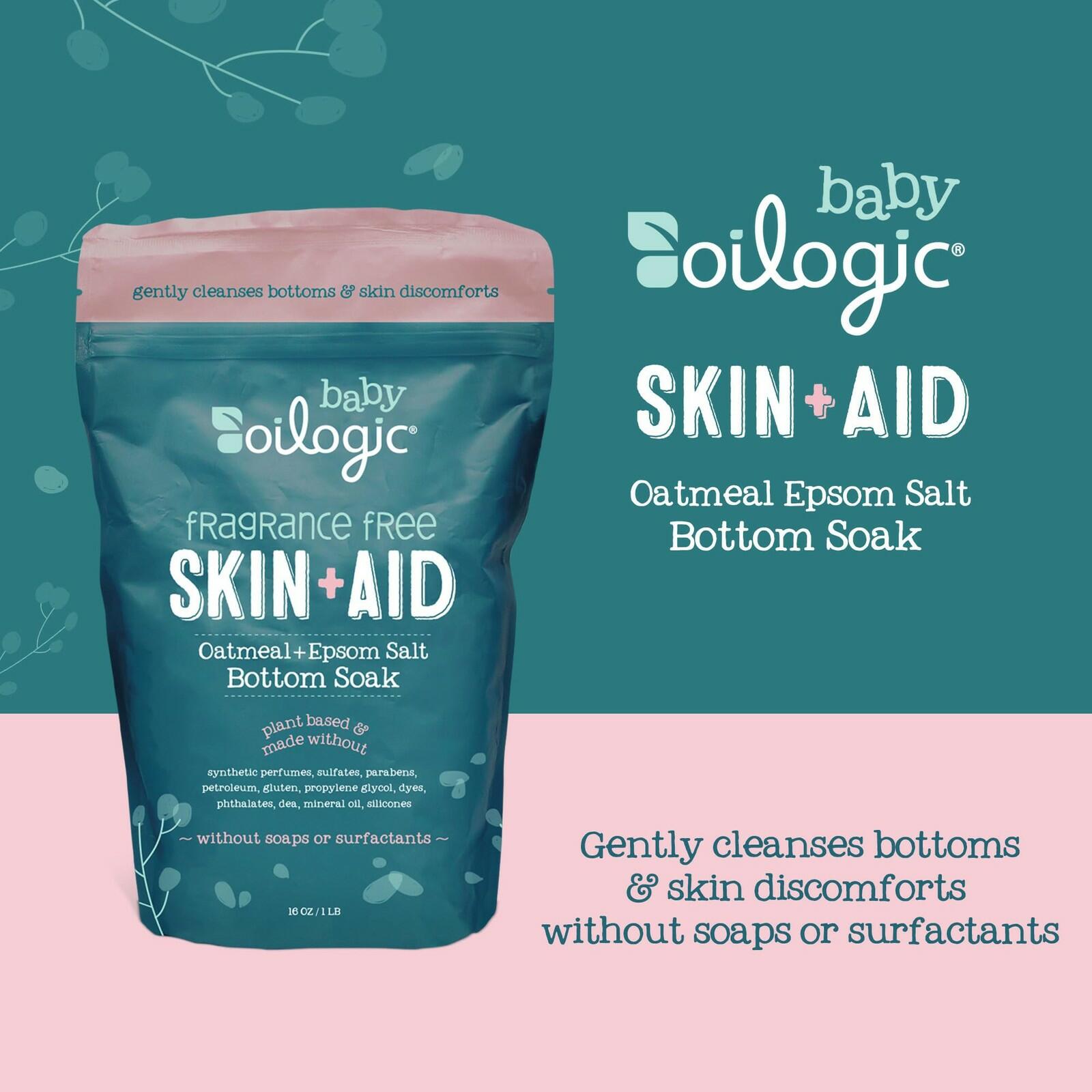 Oilogic Oatmeal Epsom Salt Bath Soak for Babies - Gentle Baby Bath Essentials