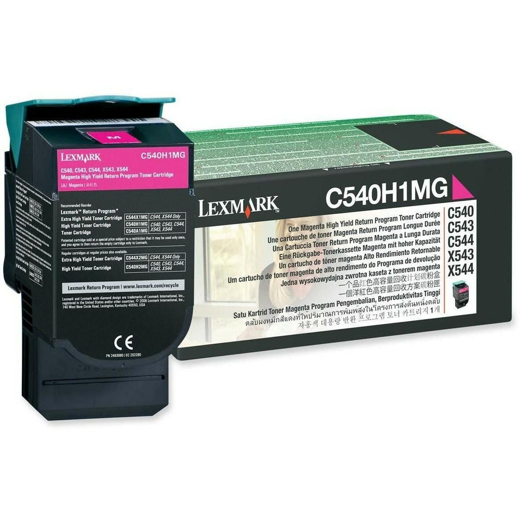 Lexmark C540h1mg Return Program High-Yield Toner, 2,000 Page-Yield, Magenta